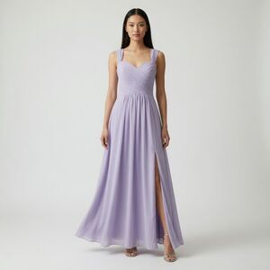 VNAIX Lavender Pleated Corset Back Wedding Bridesmaid Dress
